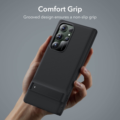 Kickstand Case for Samsung Galaxy S23 Ultra Case, 3 Stand Modes, Military-Grade Drop Protection, Supports Wireless Charging, Slim Phone Cover with