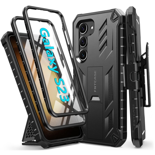 HLD  Samsung Galaxy S23 Case: Military Grade Drop Proof Cell Phone Cover \w Kickstand & Holster | Rugged Shockproof Tpu Protective Matte Textured