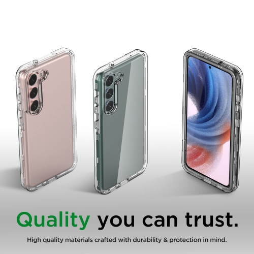 Samsung Galaxy S23 Case Clear, Rugged Heavy Duty Protective Phone Case, Shockproof Drop Military Grade Tough Cell Phone Case for Samsung S23 5G