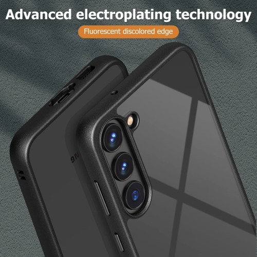 Samsung Galaxy S23+ Case, Clear Thin Slim Crystal Transparent Shockproof Bumper Cover for Samsung S 23 Plus 5G-Black