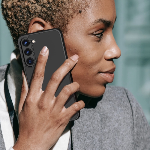 Samsung Galaxy S23+ Case, Clear Thin Slim Crystal Transparent Shockproof Bumper Cover for Samsung S 23 Plus 5G-Black