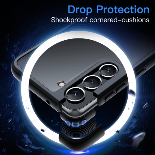 5 in 1 Matte Case for Samsung Galaxy S23 5G 6.1-Inch with 2-Pack Screen Protector and Camera Lens Protector, Translucent Back Protective Phone Cover,