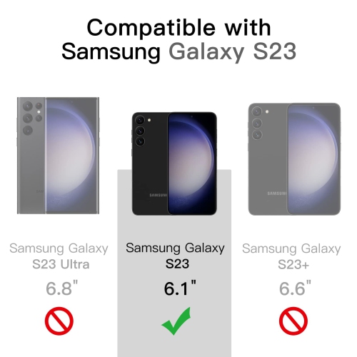 5 in 1 Matte Case for Samsung Galaxy S23 5G 6.1-Inch with 2-Pack Screen Protector and Camera Lens Protector, Translucent Back Protective Phone Cover,