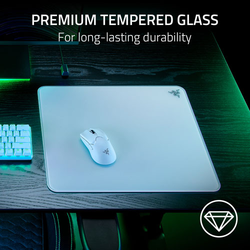 Razer Atlas Tempered Glass Gaming Mouse Mat - White