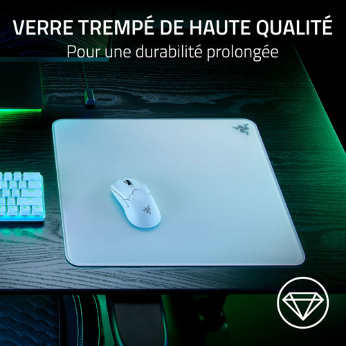 Razer Atlas Tempered Glass Gaming Mouse Mat - White