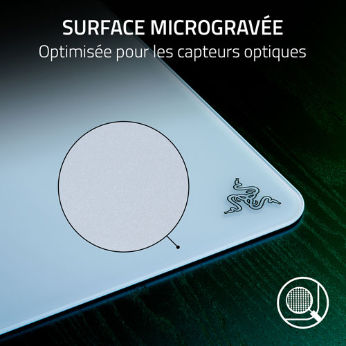 Razer Atlas Tempered Glass Gaming Mouse Mat - White