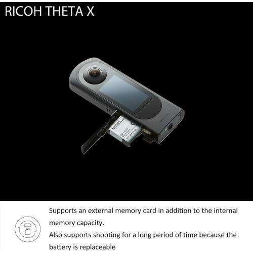 Open Box - RICOH 360 Degree Camera Theta X, High Resolution Image of Approx 60M