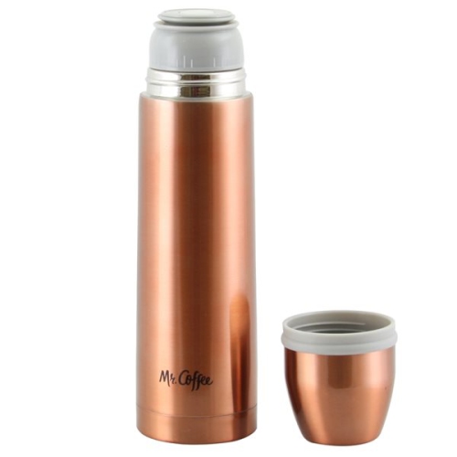 Mr Coffee Maren 17 oz Stainless Steel Double Wall Thermal Travel Bottle - Copper