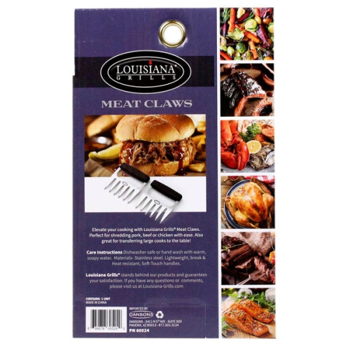 Louisiana Grills 60524 Stainless Steel Heavy Duty Meat Claws With Soft Touch Handles