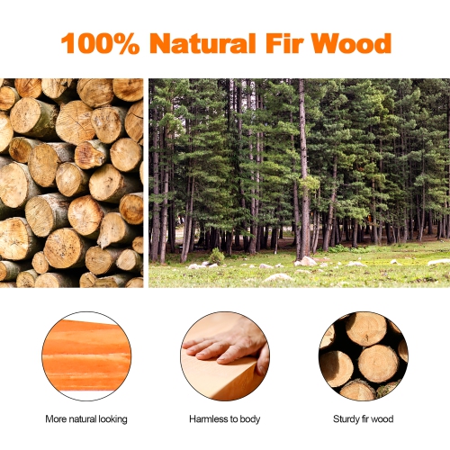 Gymax 2-Tier Wooden Raised Garden Bed Container w/2 Cylindrical Planter Boxes & Trellis