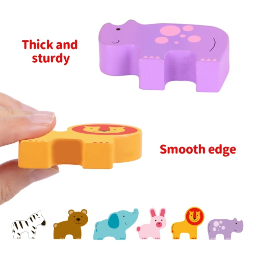 TOOKYLAND Cube Trieur de Formes en Bois - 9pcs - Boîte de Tri d'Animaux, Jouet d'Éveil pour Enfants de 12 Mois +