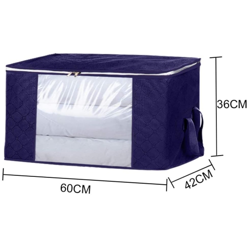 2-Pack Clothes Storage, Foldable Blanket Storage Bags,Storage Containers for Organizing,Clothing,Bedroom,Comforter,Closet,Dorm,