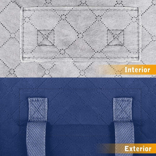 2-Pack Clothes Storage, Foldable Blanket Storage Bags,Storage Containers for Organizing,Clothing,Bedroom,Comforter,Closet,Dorm,