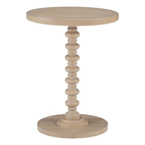 Linon Tara Wood Spindle Side Table in Natural