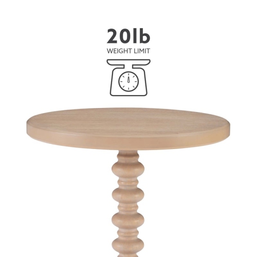 Linon Tara Wood Spindle Side Table in Natural