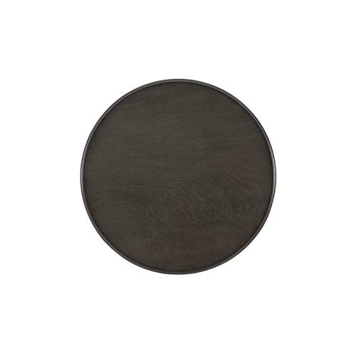 Linon Tara Wood Spindle Side Table in Dark Grey