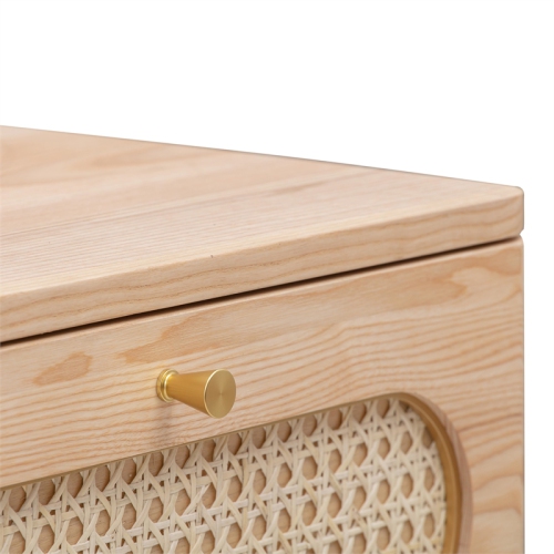 TOV Furniture Carmen Cane Wooden Nightstand