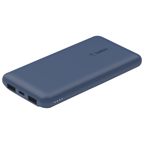 Chargeur portable à deux ports USB de 10000 mAh de Belkin - Bleu
