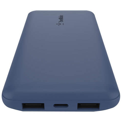 Chargeur portable à deux ports USB de 10000 mAh de Belkin - Bleu