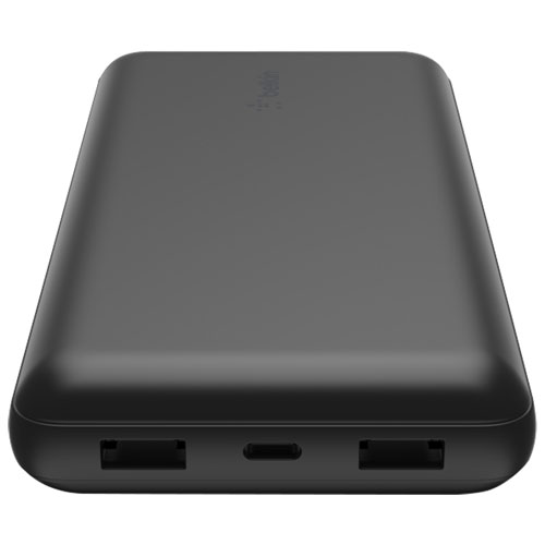 Chargeur portable à deux ports USB de 20 000 mAh de Belkin - Noir