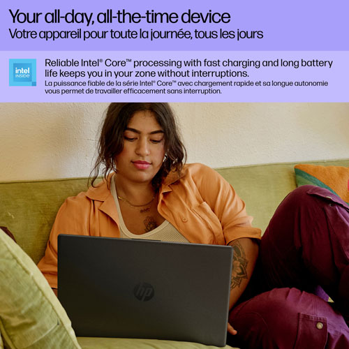 Portable de 15,6 po de HP - Noir de jais (N100 d'Intel/SSD 512 Go/RAM 8 Go/Windows 11 Home)