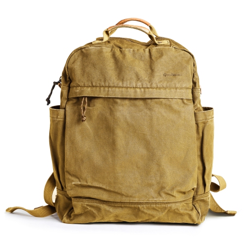 Khaki rucksack hotsell canvas backpack