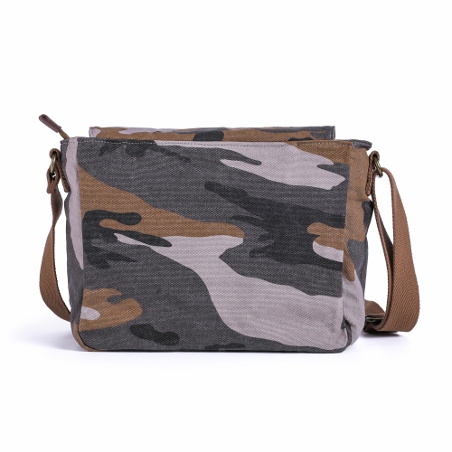 Sac messager en toile de Gotium - Sac à bandoulière rétro de style militaire, camouflage