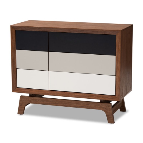 BAXTON STUDIO  Svante Mid-Century 6-Drawer Wood Chest In And Multi In Brown