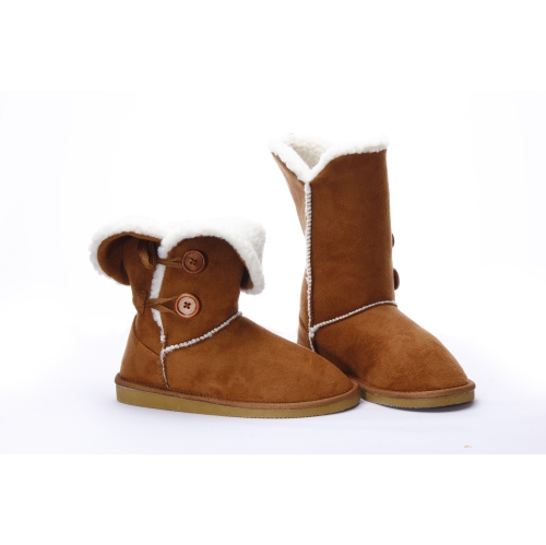 Stimula Lifestyle Comfy Winter Fall Spring Boots for Girls, Warm & Cozy Size 4.5Y – Camel Suede
