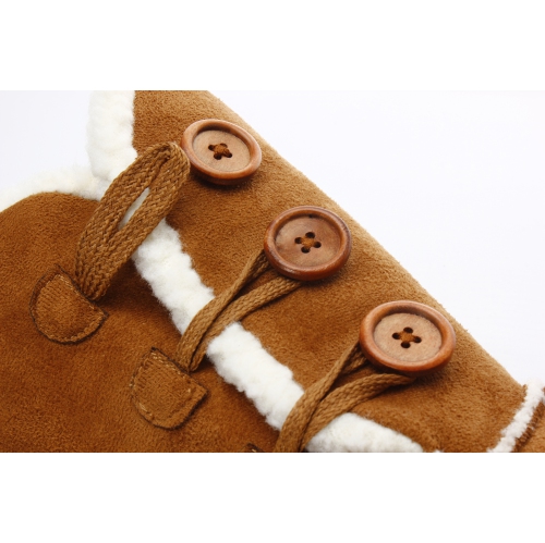 Stimula Lifestyle Comfy Winter Fall Spring Boots for Girls, Warm & Cozy Size 4.5Y – Camel Suede