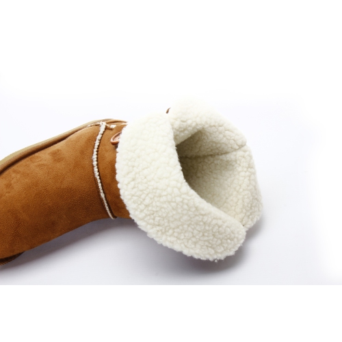 Stimula Lifestyle Comfy Winter Fall Spring Boots for Girls, Warm & Cozy Size 4.5Y – Camel Suede