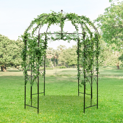 Gymax Birdcage Shape Garden Arbor Pergola Climbing Plants Stand Rack for Wedding Party