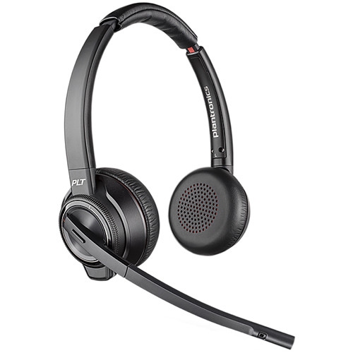 Système avec casque d’écoute sans fil DECT Savi 8220M de Plantronics avec trousse de nettoyage