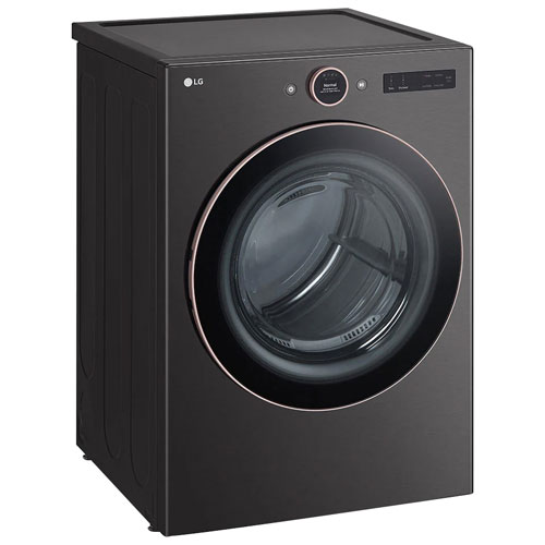 LG 7.4 Cu. Ft. Electric Steam Dryer (DLEX6500B) - Black Steel 