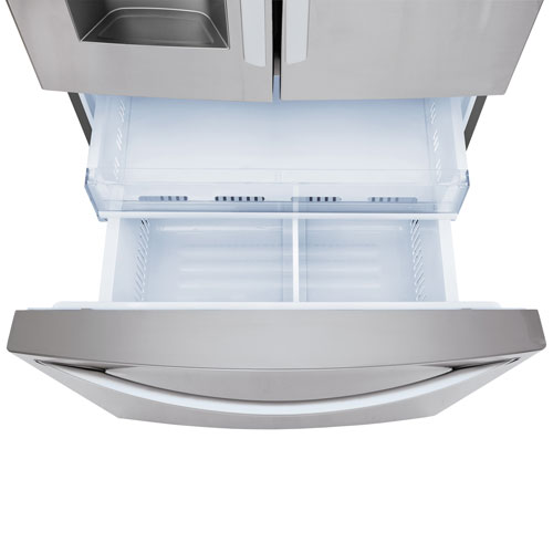 Réfrigérateur à deux portes 27,7 pi³ 36 po à distributeur eau et glaçons de LG - Inox