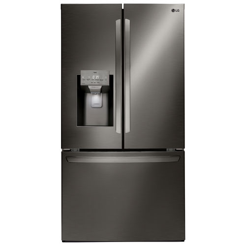 LG 36" 27.7 Cu. Ft. French Door Refrigerator w/ Water & Ice Dispenser - Black Stainless Steel