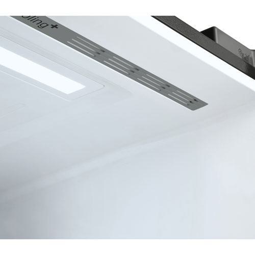 Réfrigérateur à deux portes 27,7 pi³ 36 po avec distributeur d'eau et de glaçons de LG - Inox noir