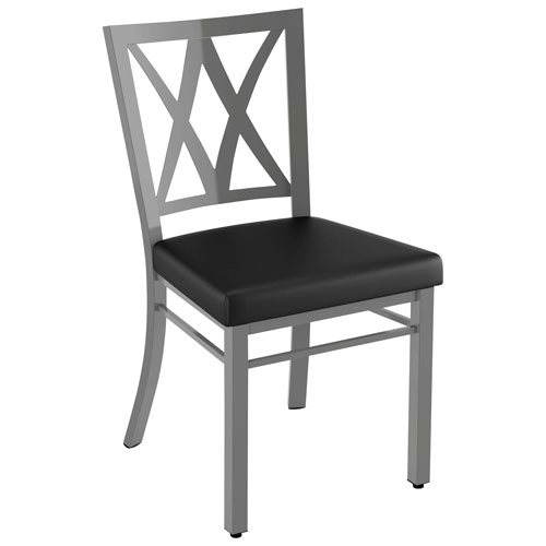 Washington Modern Faux Leather Dining Chair Black/Grey Best Buy Canada