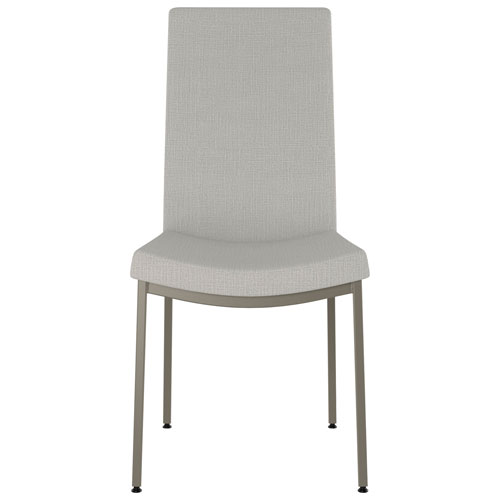 Torres Contemporary Polyester Dining Chair - Pale Grey Beige/Grey