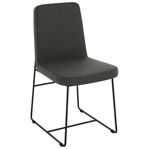 Winslet Contemporary Polyester Dining Chair - Charcoal Grey/Black