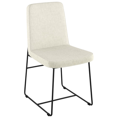 Winslet Contemporary PVC Dining Chair - Light Beige/Black