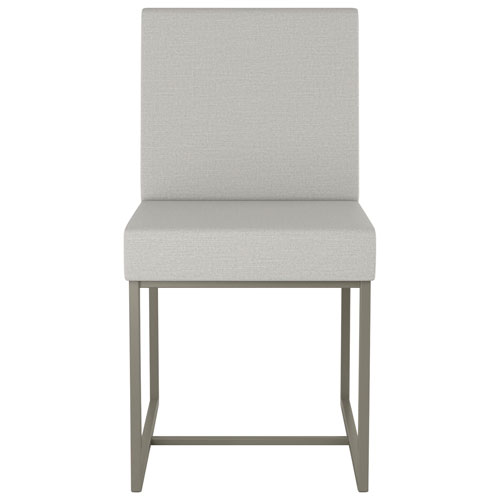 Derry Traditional Polyester Dining Chair - Light Grey/Grey