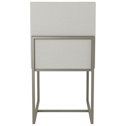 Derry Traditional Polyester Dining Chair - Light Grey/Grey