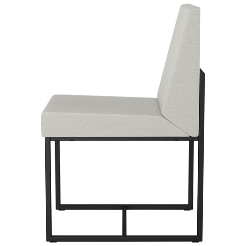 Derry Traditional Polyester Dining Chair - Grey Woven/Black