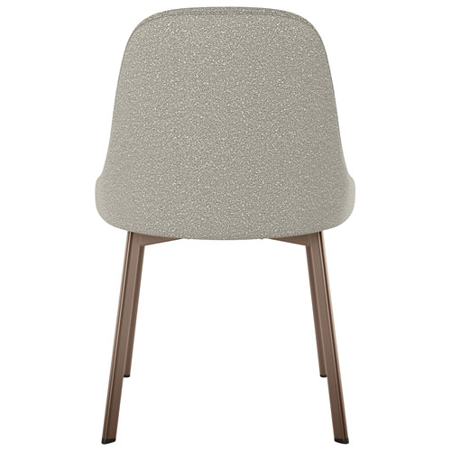 Harper Contemporary Fabric Dining Chair - Cream Bouclé/Black