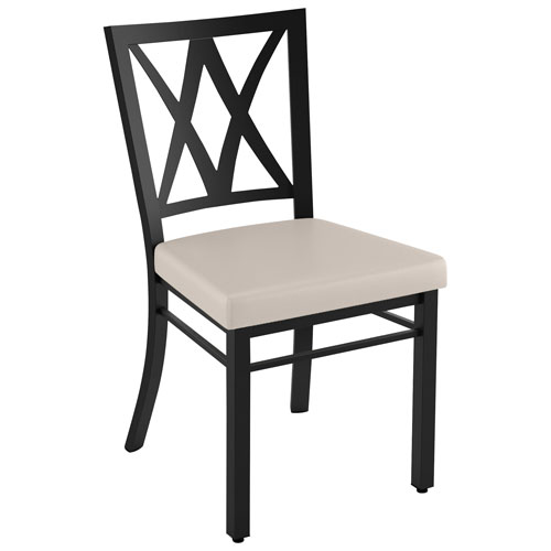 Washington Modern Faux Leather Dining Chair - Cream/Black