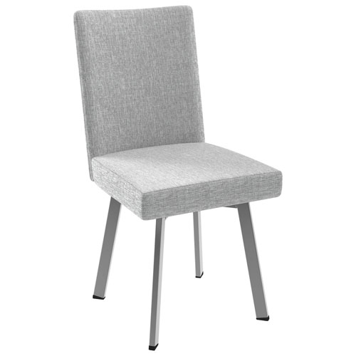 Elmira Contemporary Polyester Dining Chair - Grey White/Grey