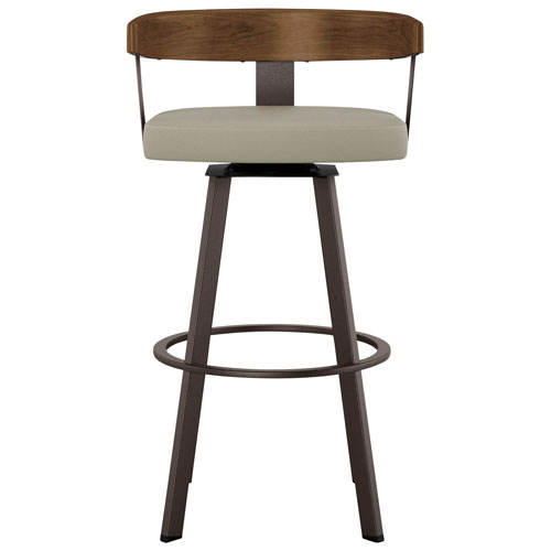 Lars Contemporary Counter Height Barstool - Greige/Light Brown/Dark Brown