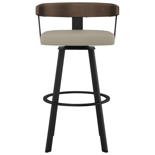 Lars Contemporary Bar Height Barstool - Greige/Black