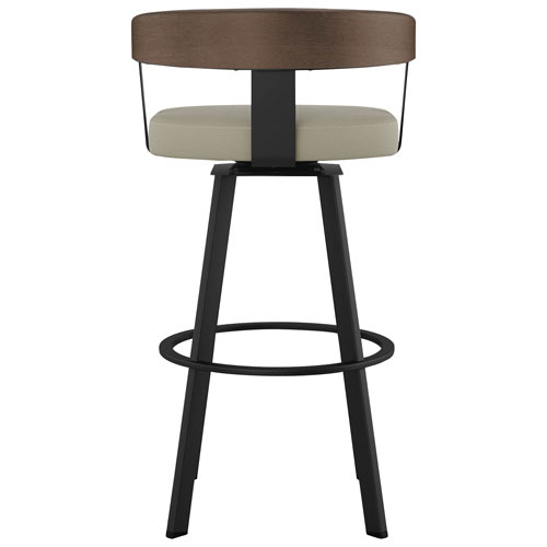 Lars Contemporary Bar Height Barstool - Greige/Black